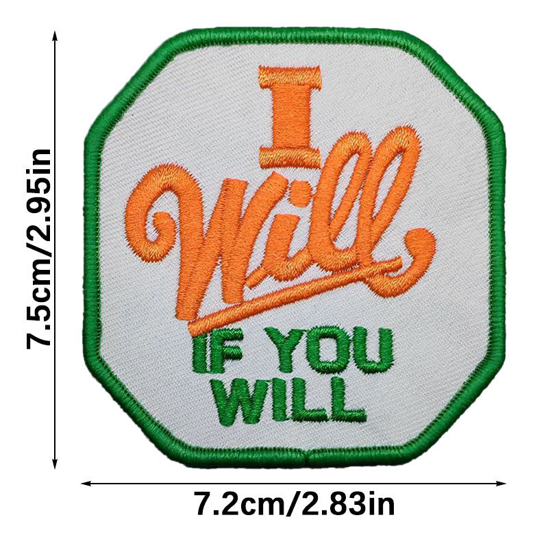 Wholesale Embroidered English letters embroidered hat decoration sticker